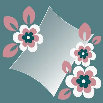 Illustration on a square background - a stylized postcard or banner for an in Stock Illustration