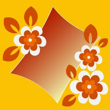 Illustration on a square background - a stylized postcard or banner for an in Stock Illustration