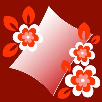 Illustration on a square background - a stylized postcard or banner for an in Stock Illustration