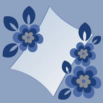 Illustration on a square background - a stylized postcard or banner for an in Stock Illustration