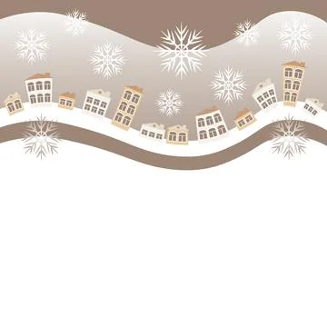 An illustration on a square background, a website cap, a postcard or a book - Stock Illustration