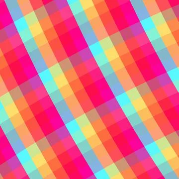 Illustration of square checks pattern in bright colors Stock Photos