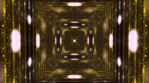 Illustration of a square kaleidoscope pattern - brown, black and white Stock Illustration