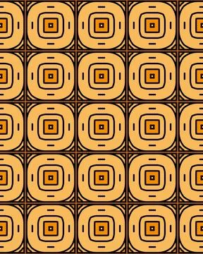 Illustration of a squared seamless pattern in orange Stock Illustration