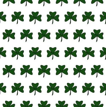 Illustration of a St. Patrick Day. Seamless pattern with clover leaves Stock Illustration