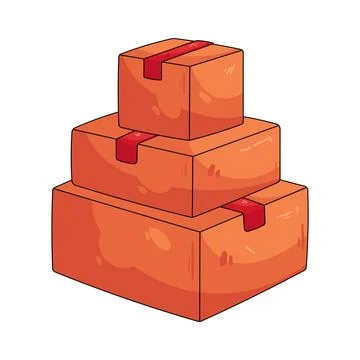 Illustration of stack of boxes Illustrazione stock