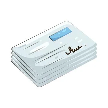 Illustration of stack of checkbooks Stock-Illustration