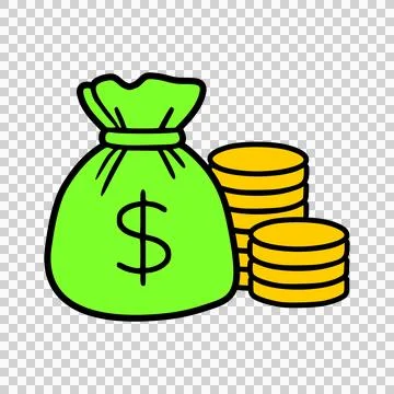 Illustration of a stack of coins. Suitable for accessories related to finance. Illustrazione stock