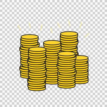Illustration of a stack of coins. Suitable for accessories related to finance. Illustrazione stock