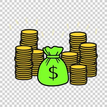 Illustration of a stack of coins. Suitable for accessories related to finance. Stock-Illustration