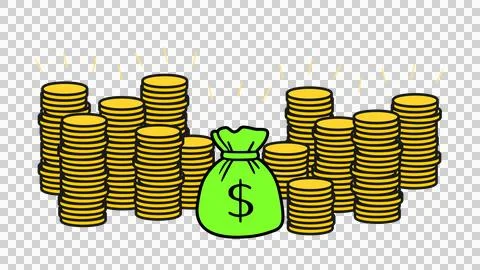 Illustration of a stack of coins. Suitable for accessories related to finance. Illustrazione stock