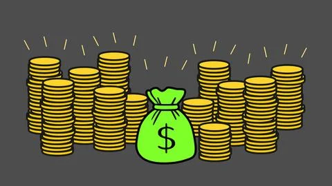 Illustration of a stack of coins. Suitable for accessories related to finance. Stock-Illustration