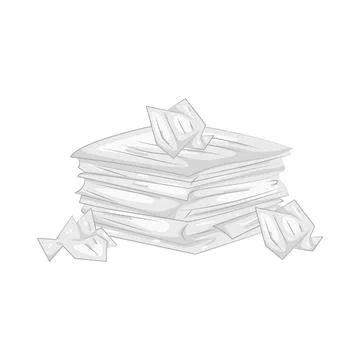Illustration of Stack Of Document Stockillustratie