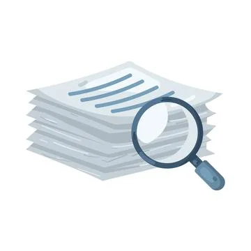 Illustration of stack of documents Illustrazione stock