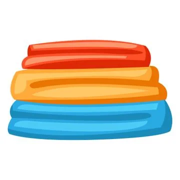 Illustration of stack folded clothes. Stockillustratie