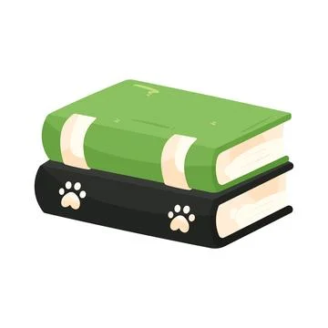 Illustration of  stack of two books Stock Illustration
