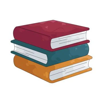 Illustration of stacked book Stock Illustration