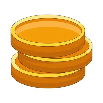 Illustration of Stacked coins Stock Illustration
