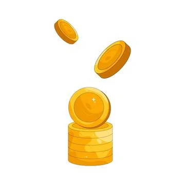 Illustration of Stacked coins Stock Illustration