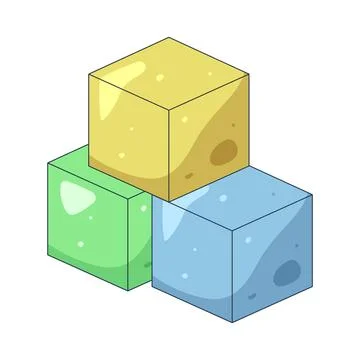 Illustration of Stacked cubes イラスト素材