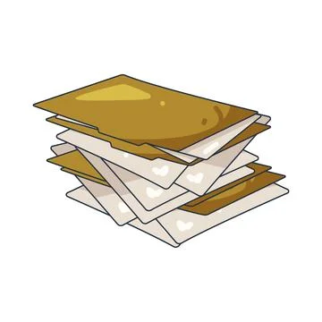 Illustration of Stacked documents Stock Illustration