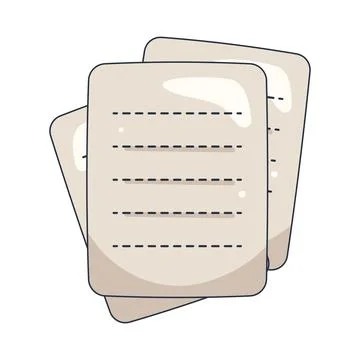 Illustration of Stacked documents Stock Illustration
