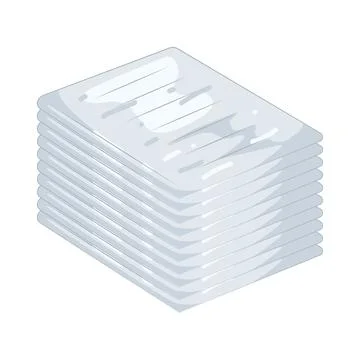 Illustration of Stacked paper Illustrazione stock