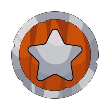 Illustration of star button Stock Illustration