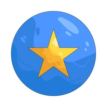 Illustration of star button Stock Illustration
