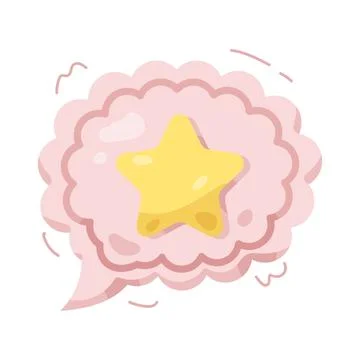 Illustration of star message Stock Illustration