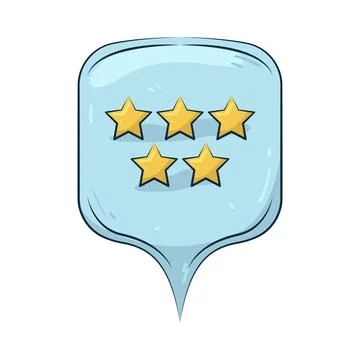 Illustration of star rating bubble Stock Illustration