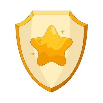 Illustration of Star shield 库存插图