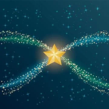 Illustration. A star in space. Vector illustration for a poster, banners with Stock Illustration
