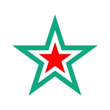 Illustration star on white background Illustrazione stock