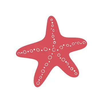 Illustration of starfish on white background. Vector illustration cartoon fla Stock Illustration