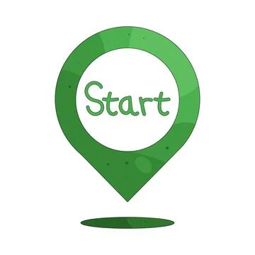 Illustration of Start location 스톡 일러스트