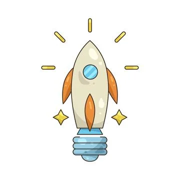 Illustration of startup idea Stock Illustration