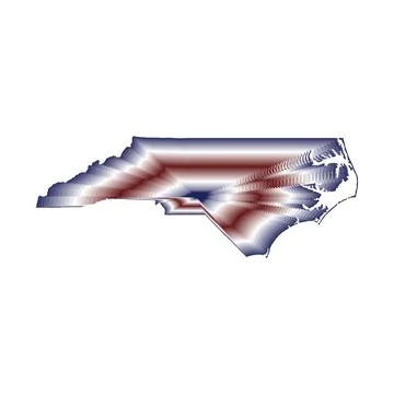 Illustration of the State map with red, blue and white color gradients Stock-Illustration