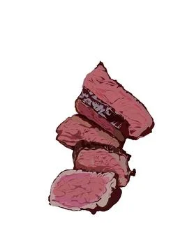 Illustration of Steak Stock Illustration