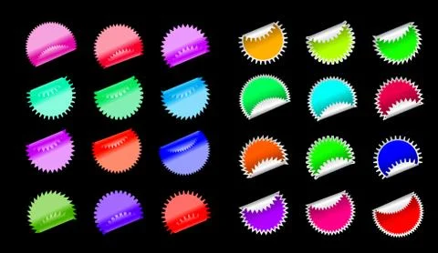 Illustration of stickers Stock Illustration