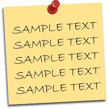 Illustration of a sticky note Stock Illustration