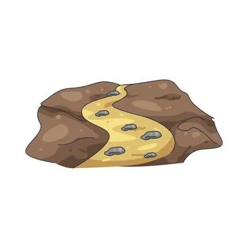 Illustration of stone path Illustrazione stock