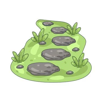 Illustration of stone path Illustrazione stock