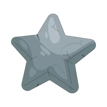 Illustration of stone star Illustrazione stock