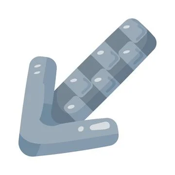 Illustration of stone texture down left arrow Stock Illustration