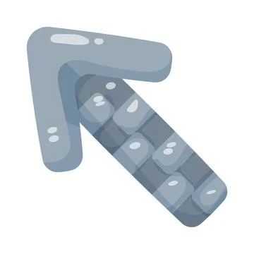 Illustration of stone texture up left arrow Stock Illustration