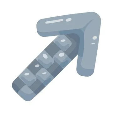 Illustration of stone texture up right arrow Stock Illustration
