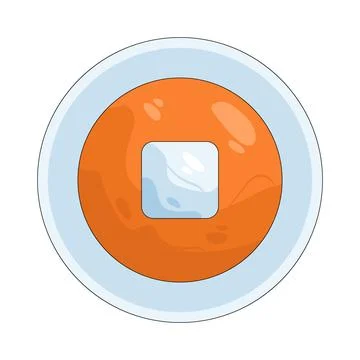 Illustration of stop button Stock Illustration