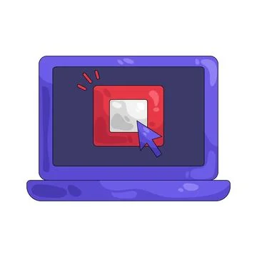 Illustration of stop button Stock Illustration