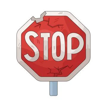 Illustration of stop sign 스톡 일러스트